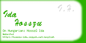 ida hosszu business card
